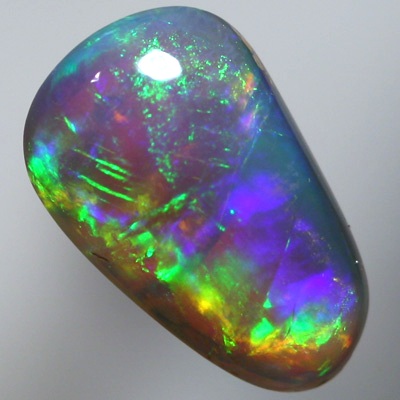 SOLID SEMI BLACK OPAL Neon rainbow rolling flashes